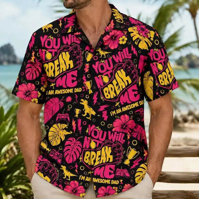 You Will Not Break Me Hawaiian Shirt, I'm An Awesome Dad Dungeon Crawler Carl Hawaiian Shirt, Donut And Mongo Summer Outfit