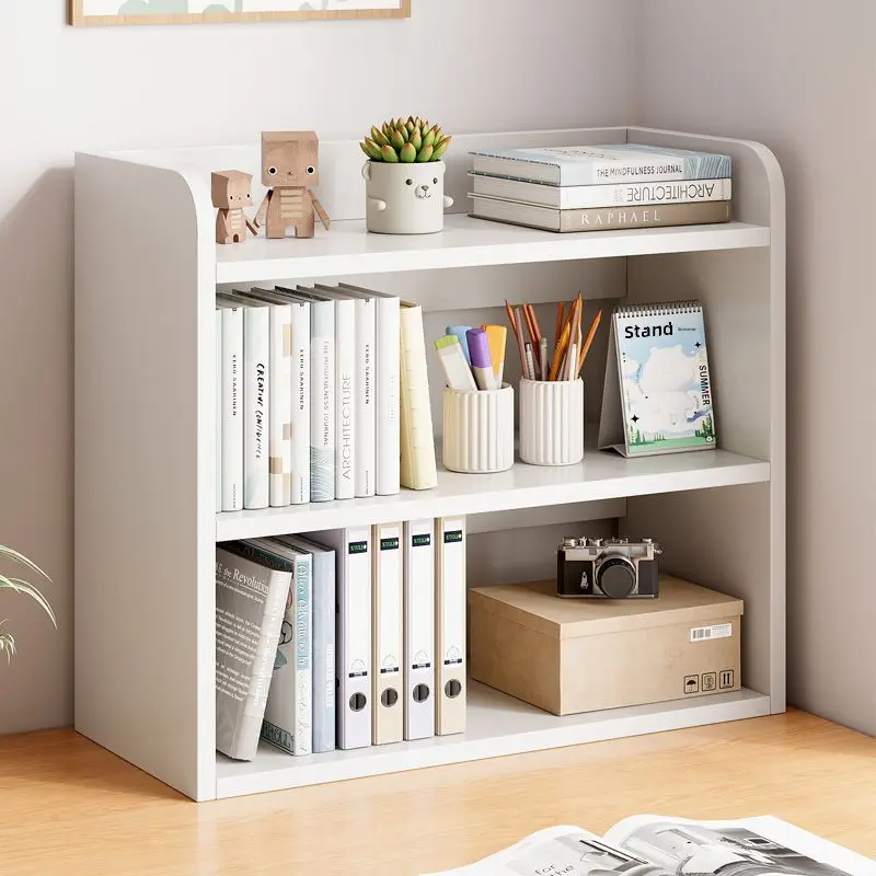 Desktop Bookshelf Storage Rack Household Desk Storage Organizing Rack Bedroom Student Desk Shelf Double-Layer Simple Bookcase