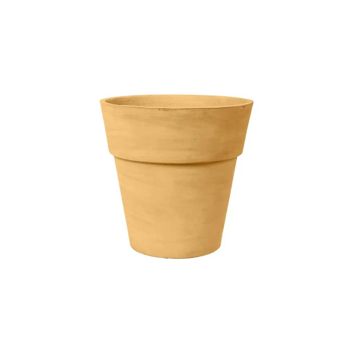 Concretti Designs B3251908 Primrose Indoor & Outdoor Round Pot Planter, Mustard - 15.62 in. Dia. x 14.37 in.