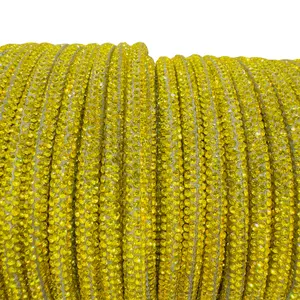 Citrine Corded Rhinestone Rope