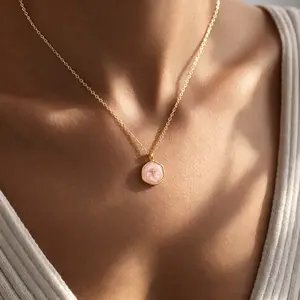 KOPERIN Cross Necklace for Women, Gold Plated Amulet Dainty Simple Cross Pendant with Enamel & Cubic Zirconia Gem, Multi-Color Available, Elegant Hypoallergenic Brass Jewelry Accessories for Women, Party Daily Wear Back to School Gift，womens gifts
