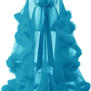 Lovely Royalty Sleek Fur Night Robes - Purple Women's Wear, Gowns for Special Occasions - Womenswear