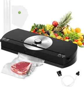 6-in-1 Commercial Vacuum Sealer Machine - Automatic Food Storage System with Dry & Moist Modes, Sous Vide Compatible, Modern Design Commercial Grade 6-in-1 Automatic Vacuum Sealer | Dry & Moist Modes for Food Preservation & Sous Vide