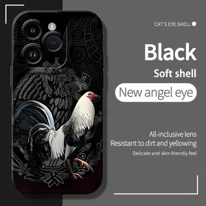 Cool Rooster Mexico Eagle Pattern Phone Case , Soft Silicone , Fully Protected and Shockproof Cover For iPhone 17 16 15 14 13 12 11 Pro Max Plus Air X,Samsung S25, S24, S23, S22, Ultra Plus FE series phones are suitable as gifts for friends or family.
