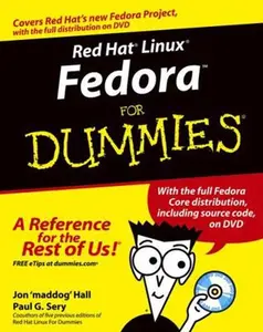 USED-Red Hat Linux Fedora For Dummies by Jon Hall (Paperback)