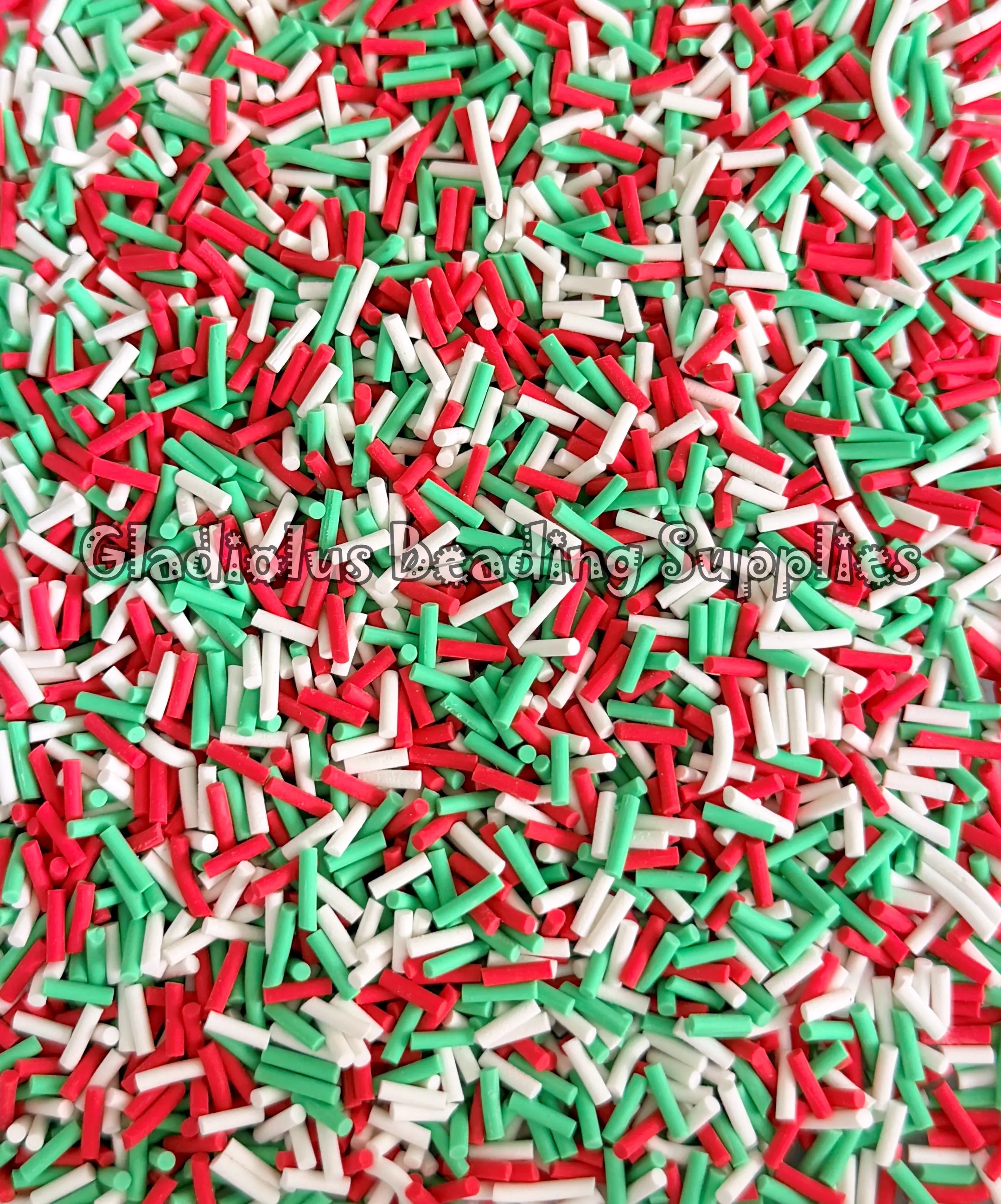 Christmas Clay Slices, Snowflakes, Peppermint Clay, Non-Edible Sprinkle Mix, Polymer Clay, Fake Sprinkles, Nail Art Supplies, Shaker Mix
