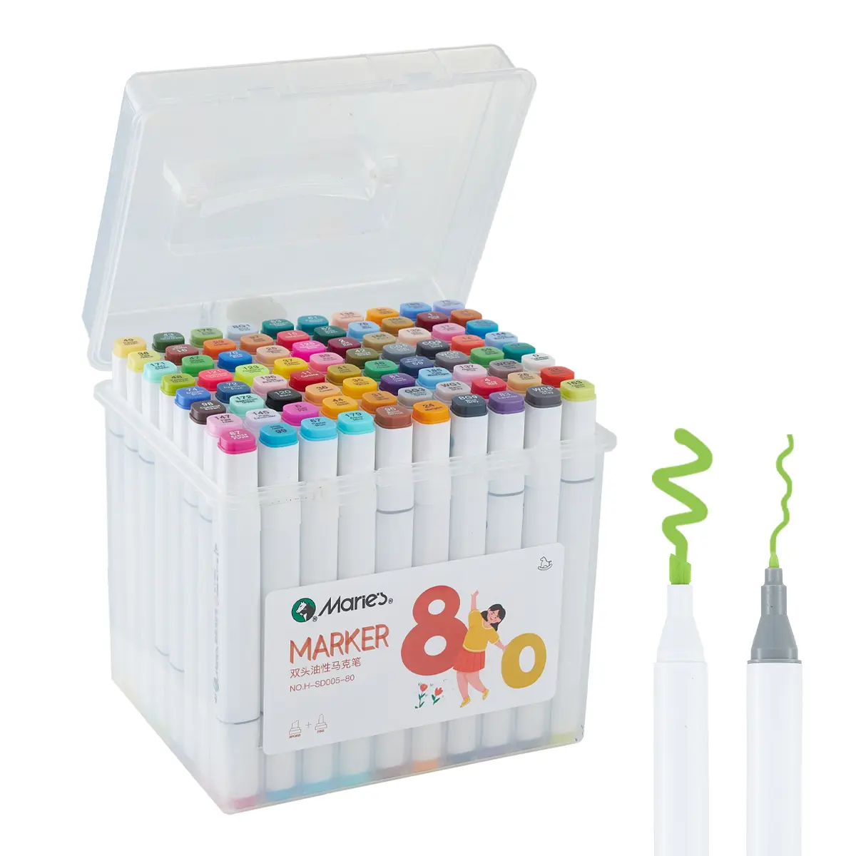 Double-Headed Oil-Based Paint Pens, Permanent Paint Markers Medium Tip Never Fade Quick Drying and Waterproof Marker Set for Metal, Wood, Fabric, Tire, Stone, Canvas, Mugs, Glass, DIY Craft