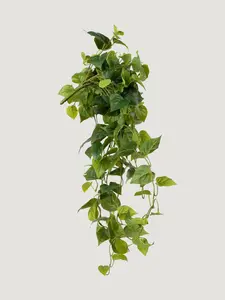 【Mother's Day】Silvanest 1 or 2pcs Small Pothos Artificial  Philodendron Hanging Plants for Room Decor, 36inch Artificial Ivy Pothos Vine for Wall Living Room Patio Indoor Outdoor Home Shelf Office Decor (No Baskets)