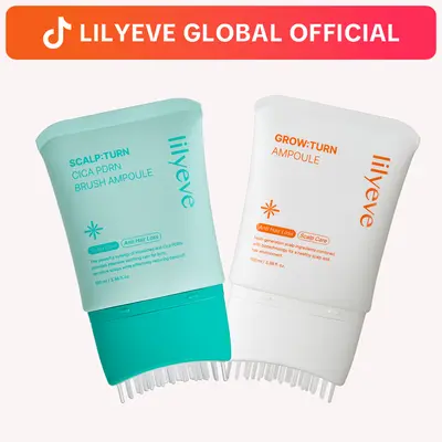 [LILYEVE] GROWTURN & SCALPTURN Hair Growth & Scalp Serum Duo | Hair Growth Serum & Cica PDRN Scalp Serum with Built-In Brushes