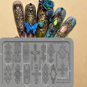 Transparent Silicone Nail Mold, Vintage Window Flower Design, French Jewelry Style, European Relief Carving, 1 Piece Nail Art Tool, Nail Art Diy, Nail Art Supply, Nail Designs