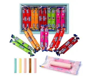 Fruit Sticks Chewy Candy 30 Pack, 15.9oz Total Bulk Box, Variety Fruit Flavors (Peach, Blueberry, Cola, Orange, Strawberry), 0.53oz Individually Wrapped Per Stick, Soft Chewy Taffy Candy for Sharing