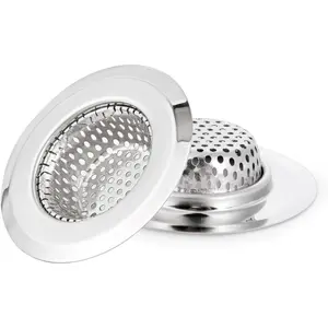 2 count Bathtub Drain Strainer Cover - 2.84 inch Stainless Steel Shower Drain Hair Catcher