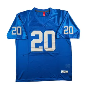 Men's 90s American football jersey #20 Sewing embroidery Classic V-neck blue sweatshirt mesh ventilation Suitable for daily rugby training Game Outdoor sportswear Cheap High Quality 1994 Old - School top fan Halloween Christmas gift M-3XL