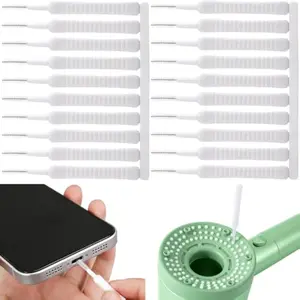 20 Pcs Shower Head Cleaning Brush, Multifunctional Gap Hole Anti-Clogging Cleaning Brushes, Tiny Shower Head Crevice Cleaner Brush Cleaning Tool for Bathroom Household Faucets- White