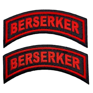 Berserker Viking Odin Rocker Tab Morale Patch [2PC Bundle - Hook Fastener Backing - BRK7]
