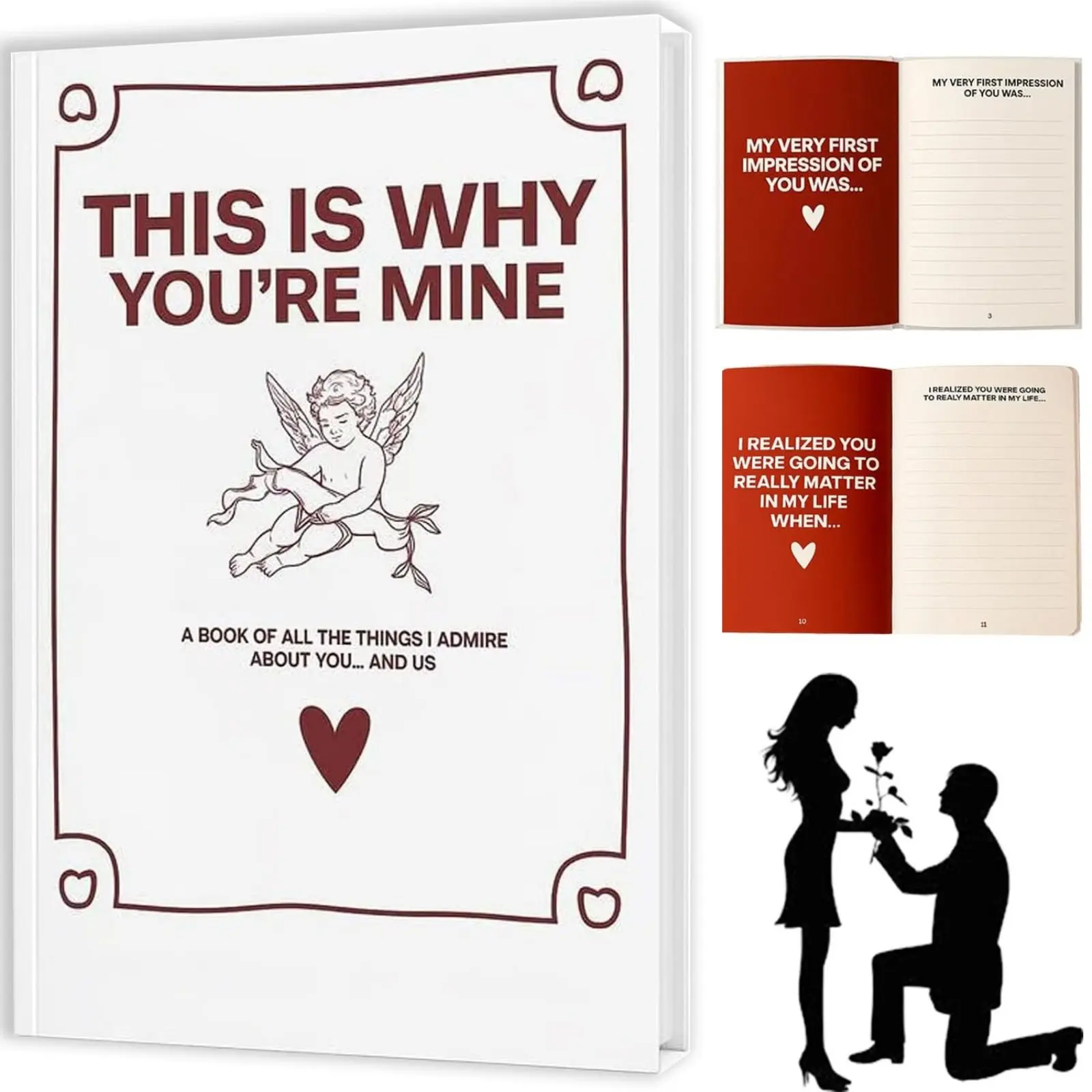 Couples Love Story Journal, Anniversary Journal, Fill Blank Journal, Blank Paper Notebook, Write Your Own Stories & Heart-Fluttering Moments, Romantic Gift for Anniversaries, Weddings, Engagements, Valentine’s Day, Workbook Journal