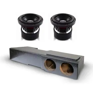 (2) Sundown Audio X8 v4 & Chevy Crew Cab 14-18 Dual 8" Subwoofer Box Combo