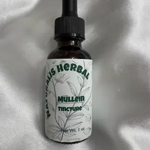 Naturalis Herbal Mullein Tincture 1 oz (30 mL) Organic Mullein Leaves Alcohol Distilled Water for Soothing Respiratory Support - Fitness, Healthcare
