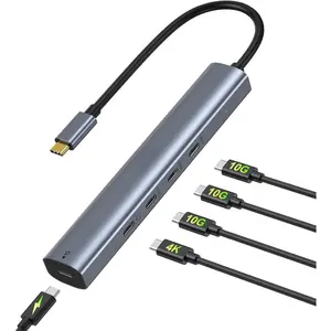 USB C Hub 10Gbps, USB C Splitter with 4K@60Hz Video Output,100W PD ,Data Transfer,USB4 Multiport Dongle for MacBook Pro,iPad Pro and Type-C Devices