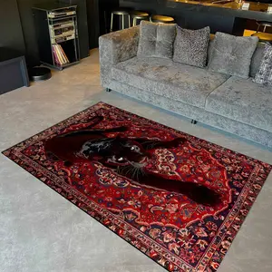 Bohemian Soft Comfortable European Style Leopard Print Rug, Animal Printed Rug, Living Room Bedroom Kitchen Area Rugs, Indoor Carpet for Entryway Laundry Closet, Boho Style Rug, Home Decor Rug, Decorative Rug