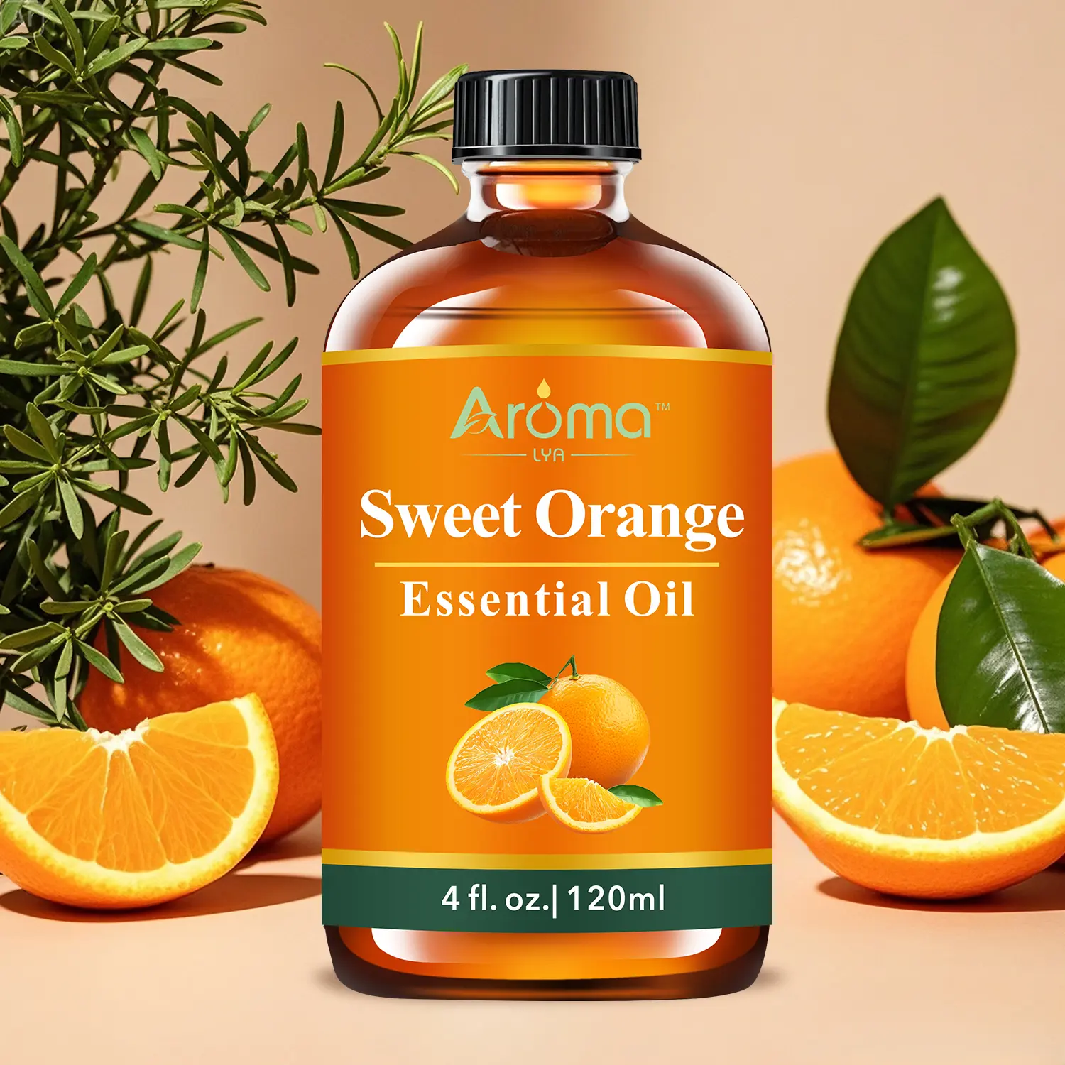 Sweet Orange Essential Oil 4oz Home Fragrances Scented Oil for Candles, Humidifier, Diffuser, Flavored Air- Kitchen, Entrance, Home Office