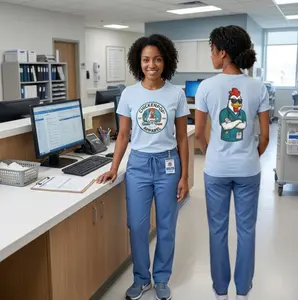 Code Sass™ Healthcare Chick logo T-Shirt – Funny Nursing Tee for Healthcare Workers | Unisex Comfort Fit by ChickenPop Apparel