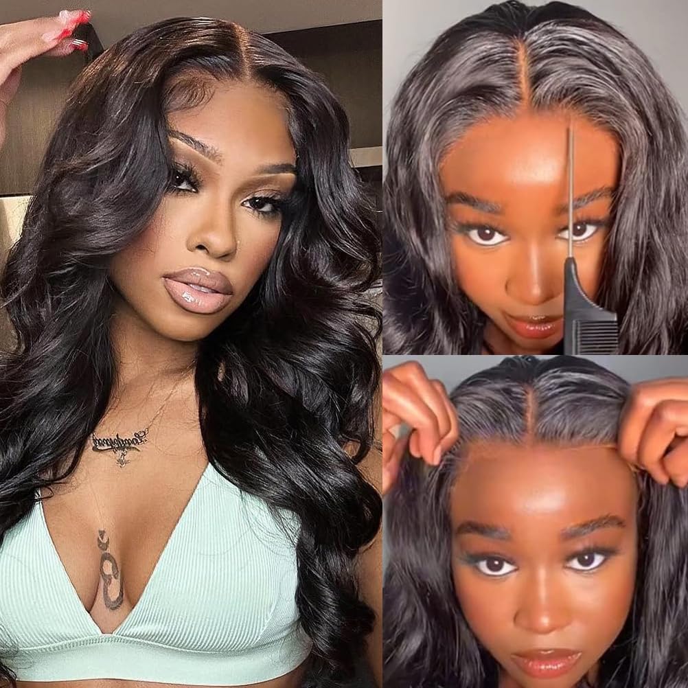 13x6 13x4 Lace Frontal Wigs Human Hair Pre Plucked 180 Density HD Body Wave Lace Front Wigs Human Hair 10A Frontal Wigs Human Hair wigs for Women Glueless Wigs Human Hair Pre Plucked Black wig
