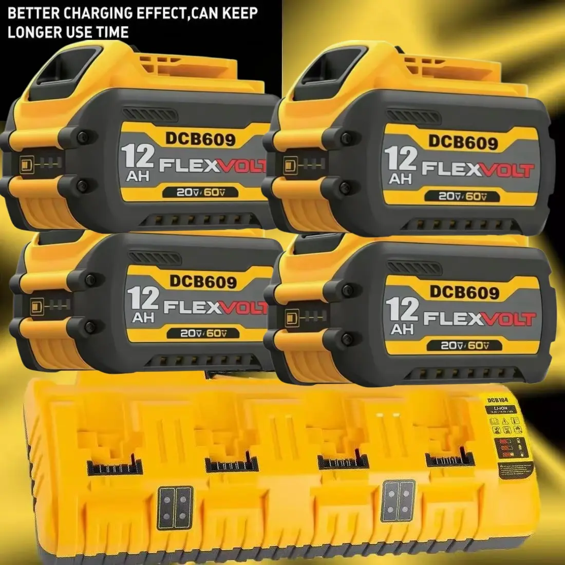 For Dewalt DCB609 20V/60V MAX FLEXVOLT 12.0Ah Lithium ion Battery / Charger