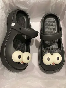 Funny 3D Big Eye Holes Shoe Buckle Accessories, Cute Stupid DIY Fun Personality Trendy Shoe Flower Sole, Student Party Versatile