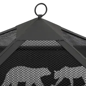 SUPERDEAL Barrone Fire Pit Outdoor Patio Stove Firepit Brazier Fireplace