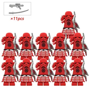 ​​Samurai Trooper Building Block Minifigure 11Pcs Safe Non-Toxic ABS, Compatible with Major Blocks, Intricate Armor Design
