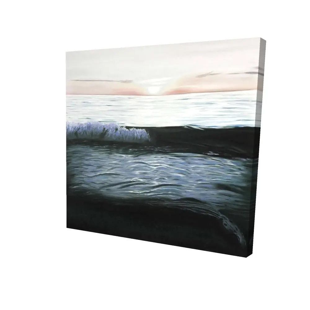 360 Stand Desaturated Sunset Marine Wall Print - 24x24 in, High-Def Ocean-Inspired Coastal Scene, Artistic Home Decor, Ideal Home Supplies Gift, Decoration, Ocean Inspired Design, Multi-Color Wall Arts, Ocean-Inspired Wall Arts