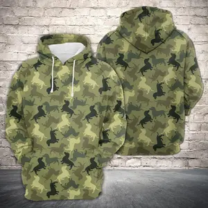 Amazing Camouflage Of Dachshund 3D Printed Hoodie