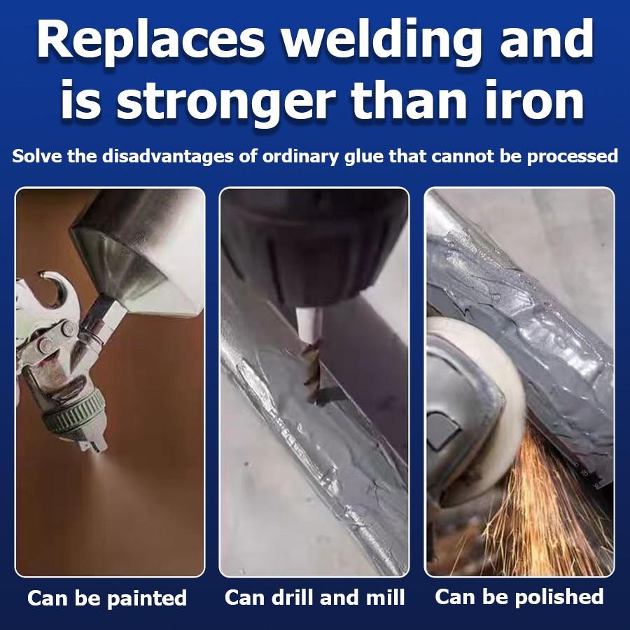 Enhanced Casting Glue, Metal Repair Glue, Casting Repair Glue, High Temperature Resistant Liquid Metal Welding Filler for Metal Casting Defects, New Semi AB Glue