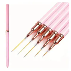 Nail Art Brushes Set, Precision Liner & Dotting Tools, Essential Drawing Pens, Perfect for Long Line Stripes, UV Builder Gel Application, Manicure