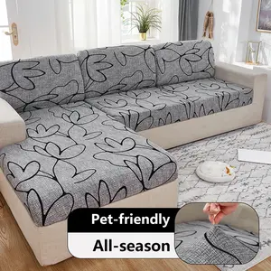 Elastic Sofa Cover, Full Wrap Pet-Friendly Couch Protector, Suitable for Living Room, Bedroom, Office, All Seasons