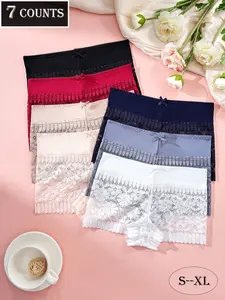 DORSU Women's Lace Triangle Briefs Set, Sexy Bow Design, Soft Skin-Friendly Fabric, Summer Comfortable Underwear, Multiple Colors Available