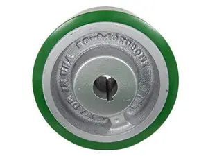 CasterHQ - 6" X 3" Polyurethane ON Steel KEYED Drive Wheel | 26MM BORE - 1,500 LBS Capacity PER Wheel