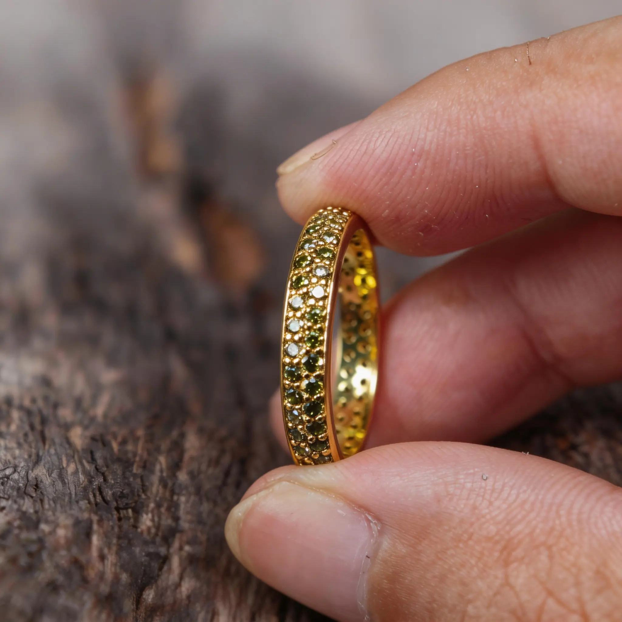 Vibrant Peridot Birthstone Ring, Women's Daily Wear Fashion Ring, Gemstone Costume Jewelry, Fashion Rings