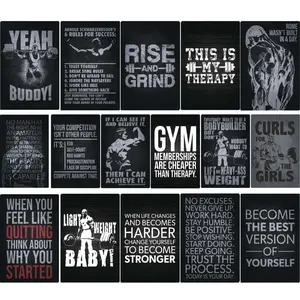 Gym Motivation High Quality Metal Fitness Poster Suitable for Gym Wall Decoration and Inspirational quotes