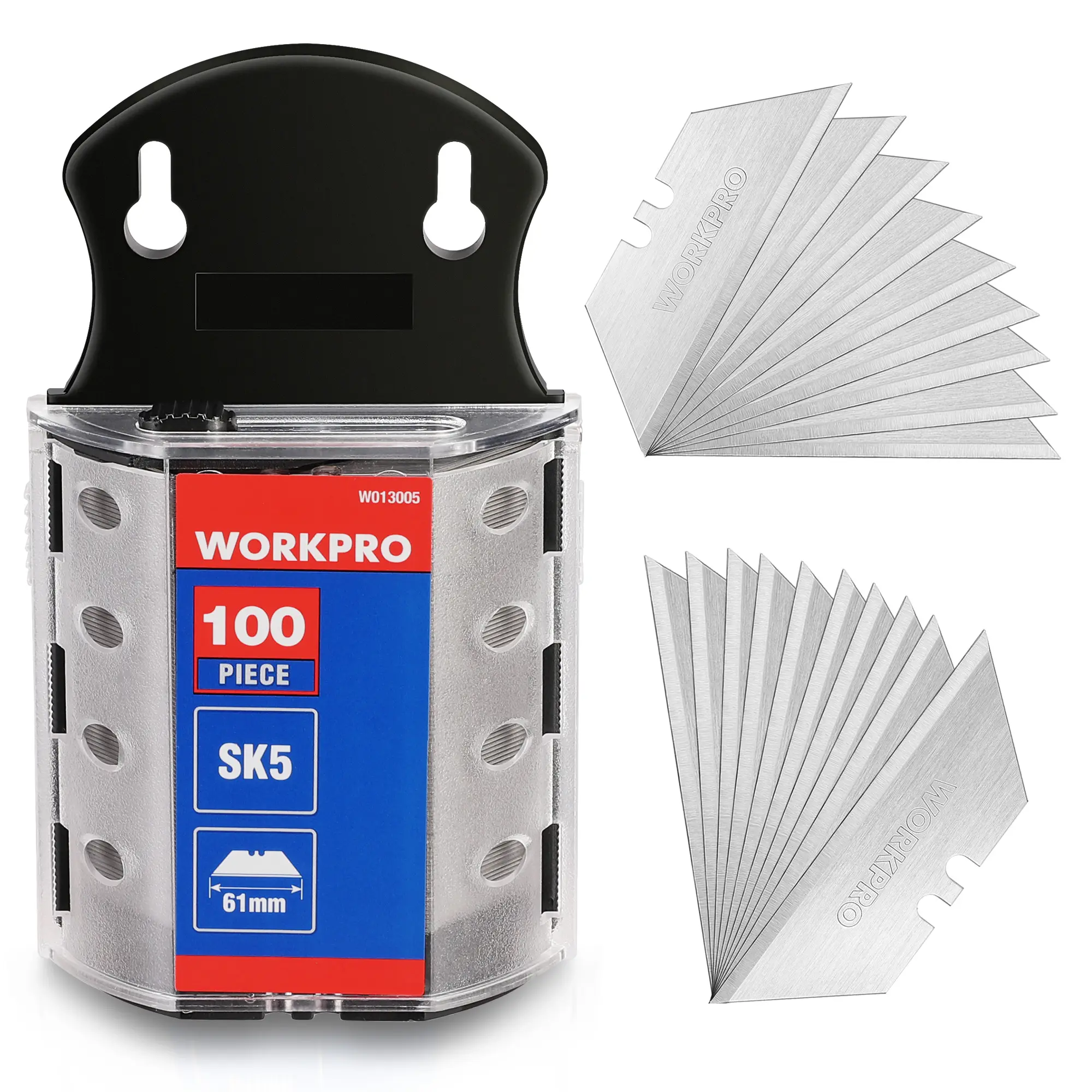 #fathersdaygift WORKPRO Utility Knife Blades, SK5 Steel with Dispenser