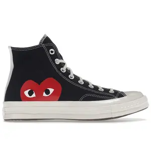 Converse Men's Chuck Taylor All Star 70 Hi Comme des Garcons PLAY Black, from StockX
