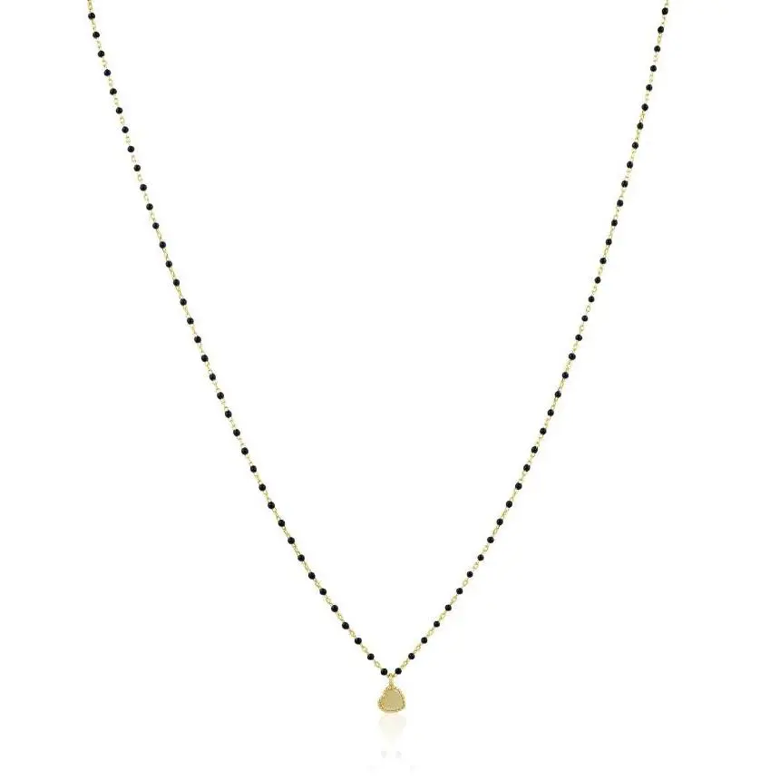 Elsa Mini Heart Necklace Black