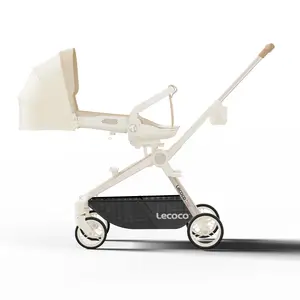 Lecoco Baby Pushchair Compact Folding with Multi-Position Recline