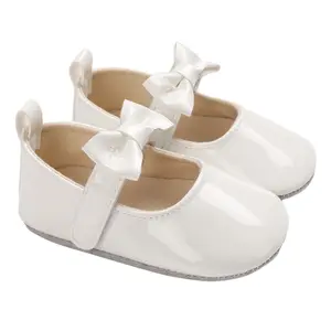 Baby Girls Cute Moccasinss Soft Sole Bowknot PU Leather Flats Shoes First Walkers Non-Slip Spring Summer Princess Shoes