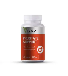 Lyvv Prostate Support - Herbal-Based Formula Supports Urinary Health, Reduces Symptoms, Promotes Overall Well-being - 90 Capsules - Supplement  Dietary Natural Healthcare Fitness Edible Vitamin