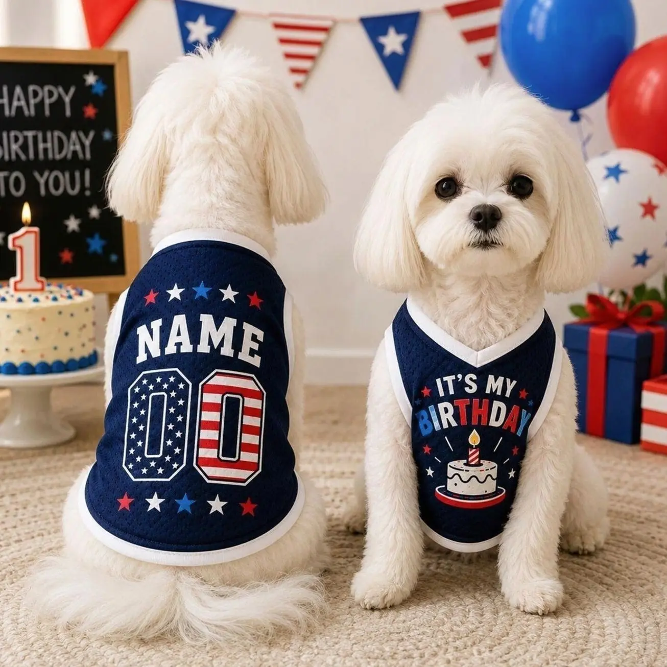 ustom Name Number Pet Outfit, It's My Birthday Dog Jersey, Personalized Birthday Dog Shirt, , Birthday Puppy Clothes, Dog Birthday Party S42 RRK