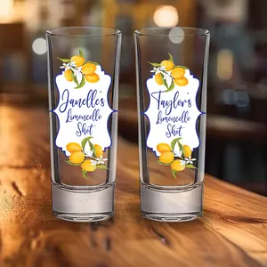 Limoncello Shot Glasses, Custom Name Tequila Shots Gifts, Your Name Shots Birthday Gift Drinkware