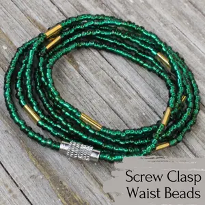 Emerald City - Waist beads - Screw Clasp