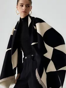 1 Piece Thickened Imitation Cashmere Scarf hijab for A/W | | Bohemian Style Geometric Floral Shawl | Warm Scarf for S/S AC Rooms | Casual Soft Scarf | Casual Elegant Shawl/Headscarf | Unisex Daily Accessory